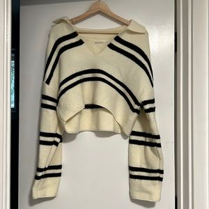 Oak and Fort Collared Striped Sweater